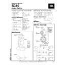 JBL S 310 STUDIO SERIES (serv.man2) Service Manual