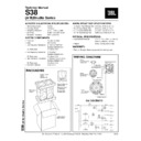 JBL S 38 STUDIO SERIES Service Manual