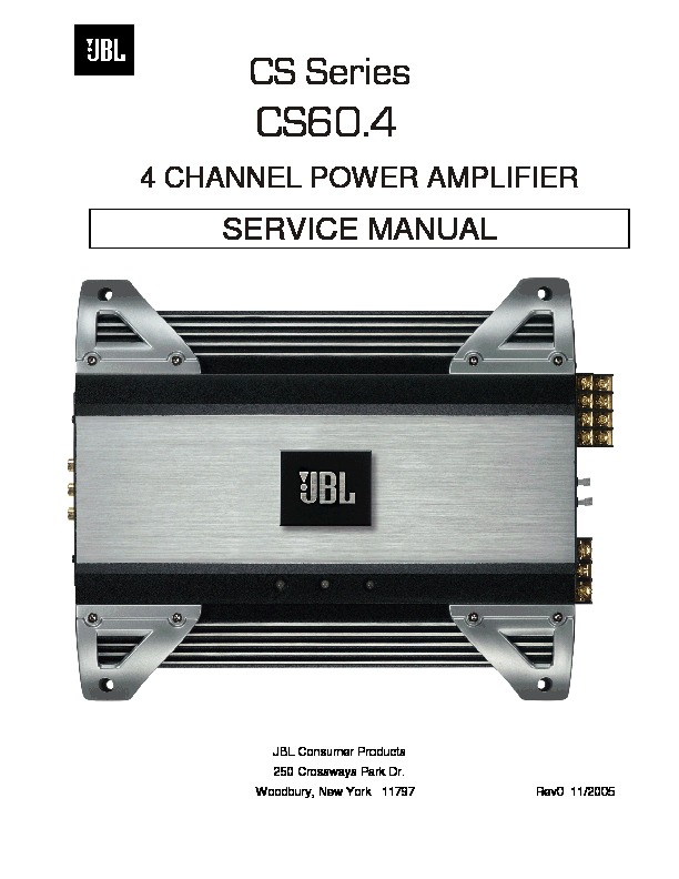 CS60.4 (SERV.MAN11) Service Manual FREE DOWNLOAD