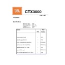 JBL CTX 3000 Service Manual
