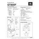 JBL GT 800P (serv.man2) Service Manual