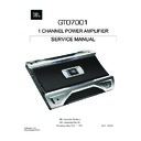 JBL GTO 7001 Service Manual
