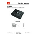 JBL GTR 102 Service Manual