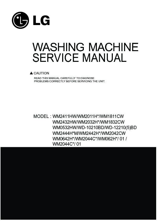 LG WM0642HW Service Manual - FREE DOWNLOAD