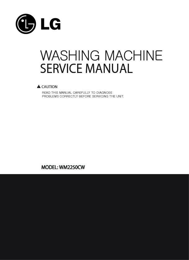 LG WM3050CW Service Manual - FREE DOWNLOAD