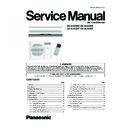 Panasonic CS-A18CKE, CU-A18CKE, CS-A24CKE, CU-A24CKE Service Manual