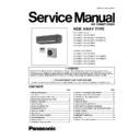 Panasonic CS-A24BD, CS-A28BD, CS-A34BD, CS-A43BD, CS-A50BD, CU-A24BB, CU-A28BB, CU-A34BB, CU-A43BB, CU-A50BB, CU-C24BB, CU-C28BB, CU-C34BB, CU-C43BB, CU-C50BB (serv.man2) Service Manual