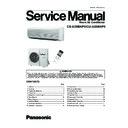 Panasonic CS-A28BKP5, CU-A28BKP5 Service Manual