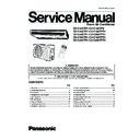 Panasonic CS-C12AT, CS-C18AT, CS-C24AT, CU-C12AT, CU-C18AT, CU-C24AT Service Manual