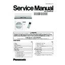 Panasonic CS-C18CKE, CU-C18CKE, CS-C24CKE, CU-C24CKE Service Manual