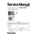 Panasonic CS-C18DKD, CU-C18DKD, CS-C24DKD, CU-C24DKD Service Manual