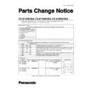 Panasonic CS-E10HD3EA, CS-E15HD3EA, CS-E18HD3EA Service Manual Parts change notice