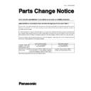 Panasonic CS-E15DB4EW, CS-E18DB4EW, CS-E21DB4ES, CU-E15DBE, CU-E18DBE, CU-E21DBE Service Manual Parts change notice