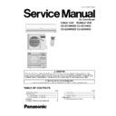 Panasonic CS-E21HKDS, CS-E24HKDS, CU-E21HKD, CU-E24HKD Service Manual