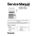 Panasonic CS-E9GFEW, CU-E9GFE, CS-E12GFEW, CU-E12GFE, CS-E18GFEW, CU-E18GFE Service Manual