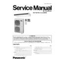 Panasonic CS-F18DTE5, CU-L34DBE5 Service Manual