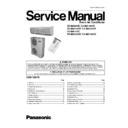 Panasonic CS-MA75KE, CS-MA95KE, CS-MA125KE, CU-MA185KE, CU-MA195KE, CU-MA245KE Service Manual