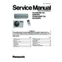 Panasonic CS-SA9CKP, CUSA9CKP5, CS-SA12CKP, CUSA12CKP5 Service Manual