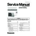 Panasonic CS-XC9CKT, CU-XC9CKT, CS-XC12CKT, CU-XC12CKT Service Manual