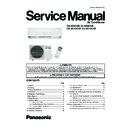 Panasonic CS-XE9CKE, CU-XE9CKE, CS-XE12CKE, CU-XE12CKE Service Manual