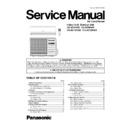 Panasonic CS-XE9HKD, CS-XE12HKD, CU-XE9HKD, CU-XE12HKD Service Manual