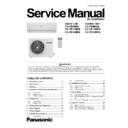 Panasonic CS-YE9MKE, CS-YE12MKE, CS-YE18MKE, CU-YE9MKE, CU-YE12MKE, CU-YE18MKE Service Manual