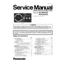 Panasonic RF-800UGA, RF-800UGS Service Manual