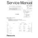 Panasonic RF-B45 Service Manual Supplement