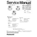 Panasonic RP-CA2010PP, RP-CA2120PP, RP-CA2220PP Service Manual