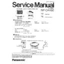 Panasonic RP-CK450PP Service Manual