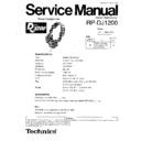 Panasonic RP-DJ1200E Service Manual