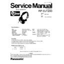 Panasonic RP-DJ1200PP Service Manual