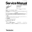 Panasonic RP-DJ1210, RP-DJ1210E-S, RP-DJ1210ES (serv.man2) Service Manual Supplement
