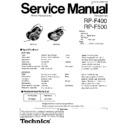 Panasonic RP-F400, RP-F500 Service Manual