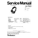 Panasonic RP-F800E Service Manual