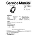 Panasonic RP-F800PP Service Manual