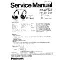 Panasonic RP-HT242PP, RP-HT247PP Service Manual