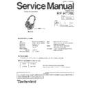 Panasonic RP-HT280PP Service Manual