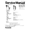 Panasonic RP-HV163PP, RP-HV313PP Service Manual