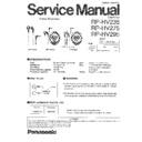 Panasonic RP-HV235PP, RP-HV275PP, RP-HV295PP Service Manual