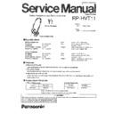 Panasonic RP-HVT11PP Service Manual