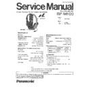 Panasonic RP-WH20EEB Service Manual