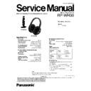 Panasonic RP-WH30E Service Manual