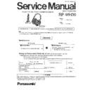 Panasonic RP-WH30GL Service Manual