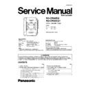 Panasonic RQ-CR55EG, RQ-CR55EG1 Service Manual