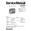 Panasonic RQ-E30VP, RQ-E30VP1, RQ-E30VPC Service Manual