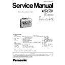 Panasonic RQ-E30VPC Service Manual