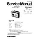 Panasonic RQ-P270 Service Manual