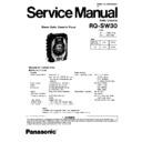 Panasonic RQ-SW30P Service Manual
