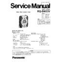 Panasonic RQ-SW33VP, RQ-SW33VPC Service Manual
